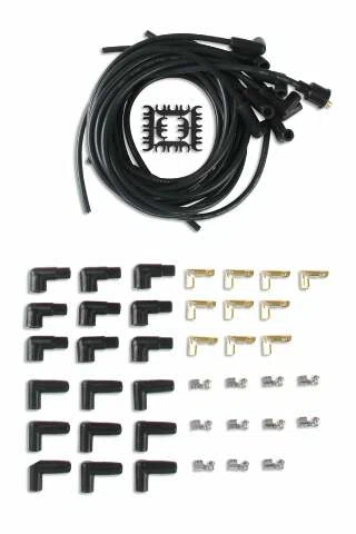 Spark Plug Wire Set- 8mm - Black Wire with Black 90 Deg Boots - 4041K